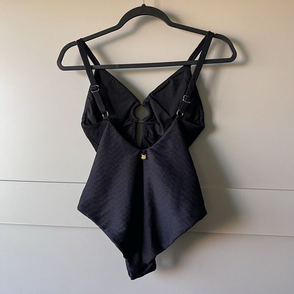 Anthropologie Malai Eiffel One-Piece Swimsuit $168 Women Medium Sexy Black GUC - Picture 2 of 15